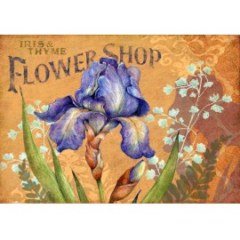 FlowerShop kék vintage virág kreatív gyémántkirakó készlet