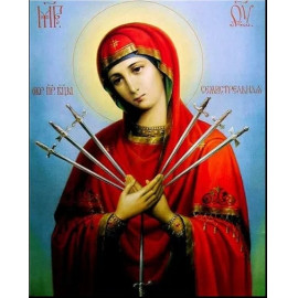 Szűz Mária vörös ikon kreatív gyémánt kirakó készlet
