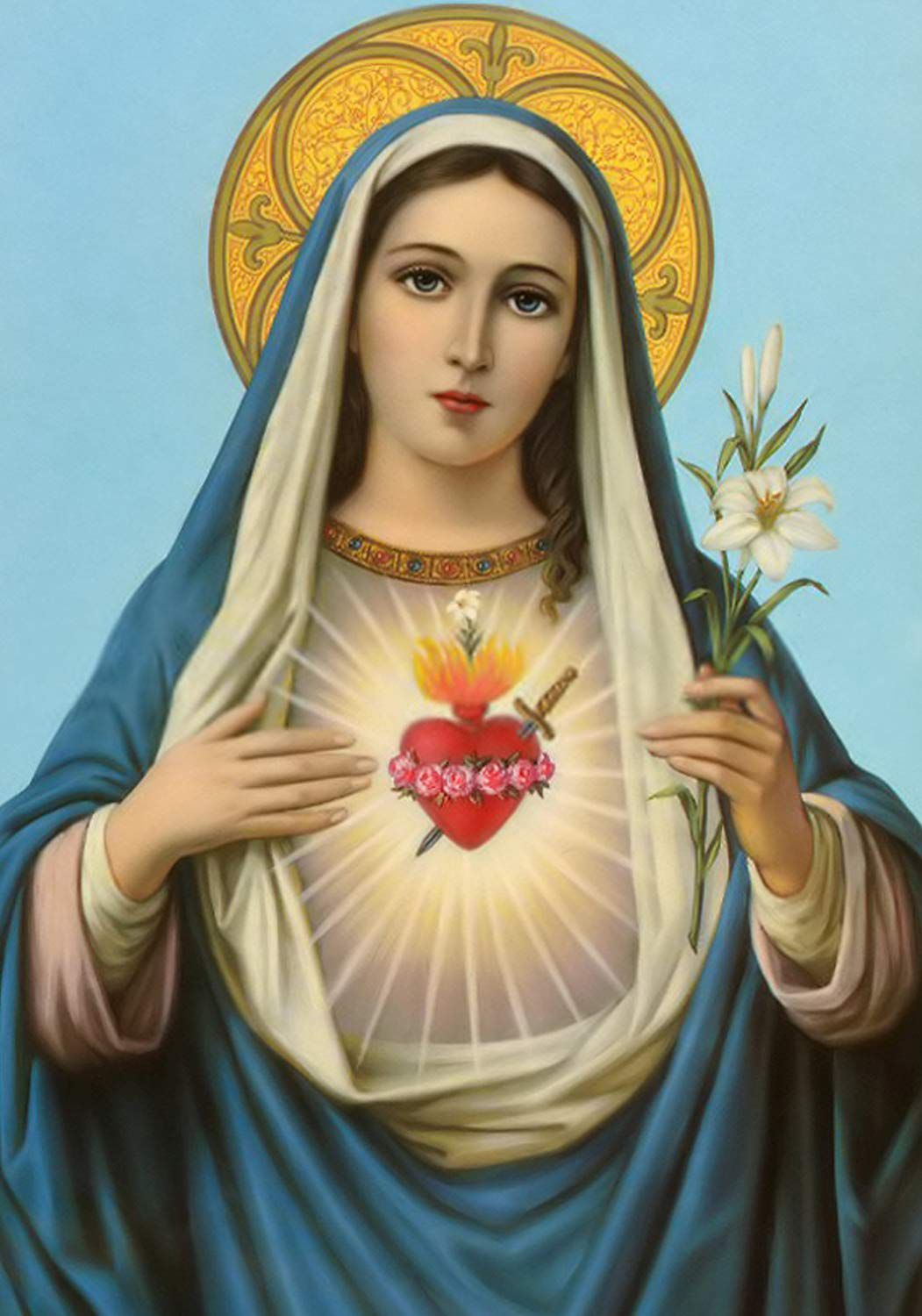 Mária keresztény ikon kreatív gyémánt kirakó készlet