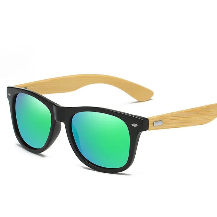 UV szűrős polarizált bambusz uniszex designer napszemüveg