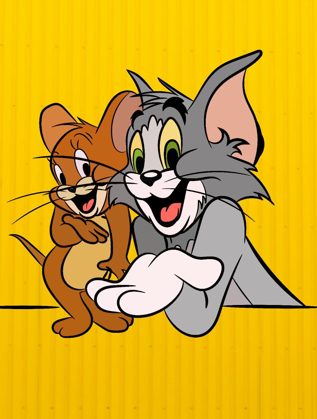 Tom és Jerry citromsárga háttérrel kreatív gyémánt kirakó készlet